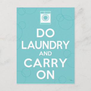 Carte Postale Lave-linge et continuer