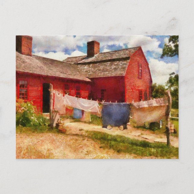 Carte Postale Lave-linge - La Ligne Vêtements (Devant)