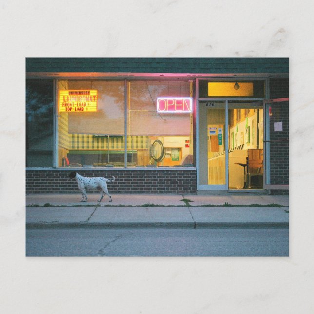 Carte Postale Lave-linge ouvert (Devant)