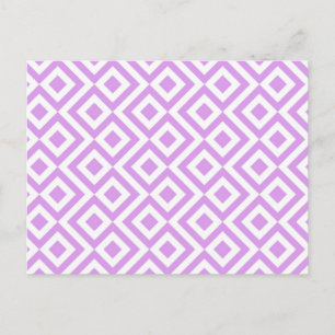 Carte postale Lavender et Meander blanc