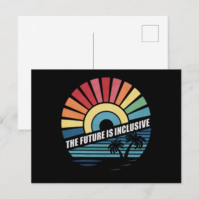Carte Postale L'avenir est inclusif Fierté des droits des homose (Devant / Derrière)