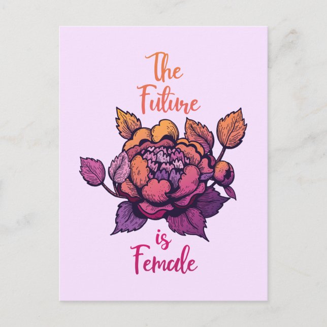 Carte Postale L'avenir est une lettre féministe féminine (Devant)