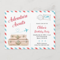 L'aventure Attend Fille Voyageuse Mondiale Anniver