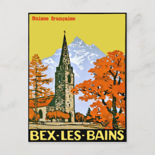 Carte Postale Lavey les Bains, village en Suisse, vintage