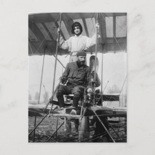 Carte Postale L'aviateur Henri Farman et son épouse, début des a