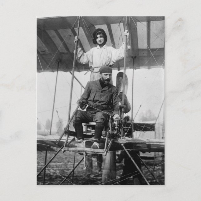 Carte Postale L'aviateur Henri Farman et son épouse, début des a (Devant)
