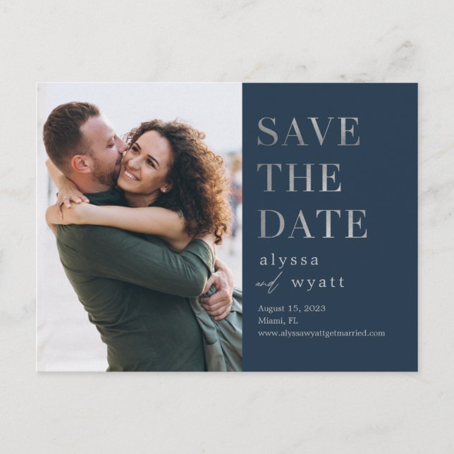 Carte Postale Lavish Llow EDITABLE COULEUR Enregistrer la date (Devant)