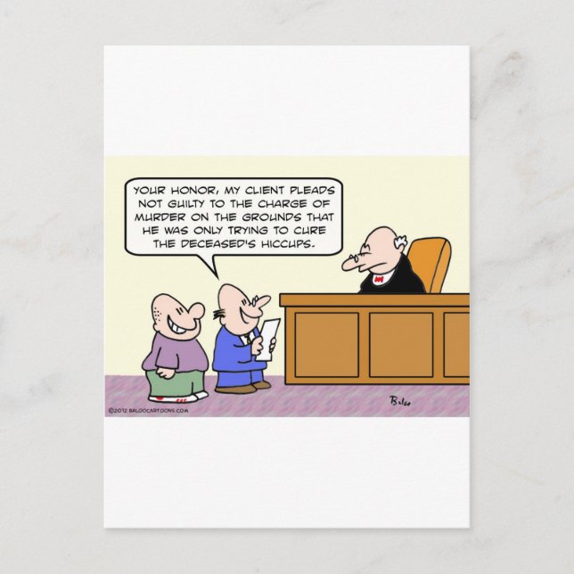 Carte Postale L'avocat dit que le meurtre était vraiment un remè (Devant)