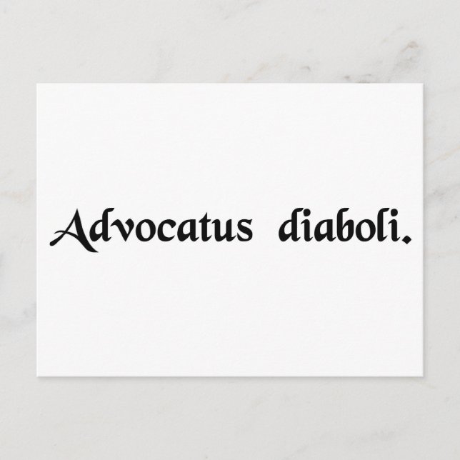 Carte Postale L'avocat du diable (Devant)