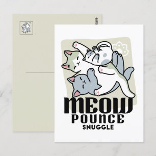 Carte Postale Laze Furr Days - Cute Lazy Cats Design