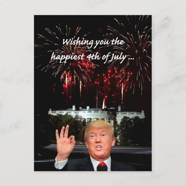 Carte Postale le 4 juillet le plus heureux de Donald Trump (Devant)