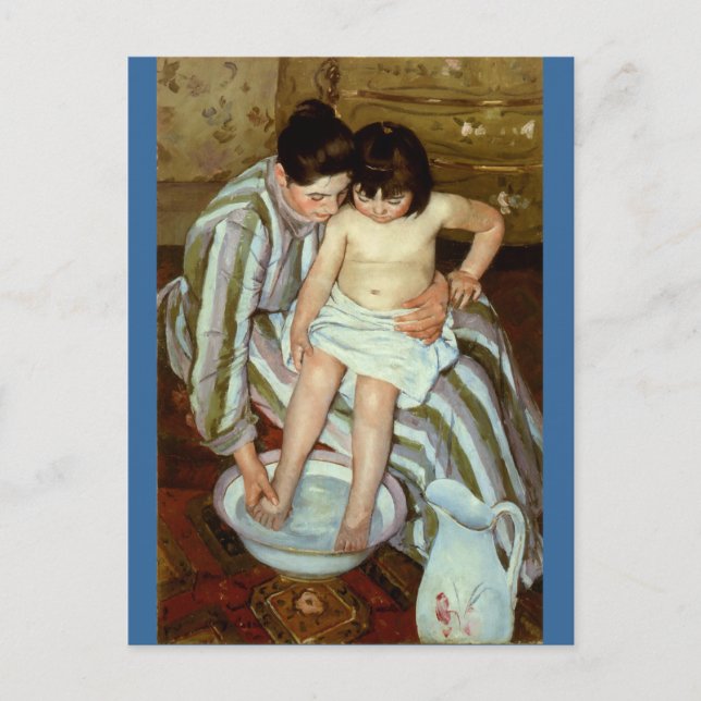 Carte Postale Le bain de l'enfant de Mary Cassatt (vers 1892) (Devant)