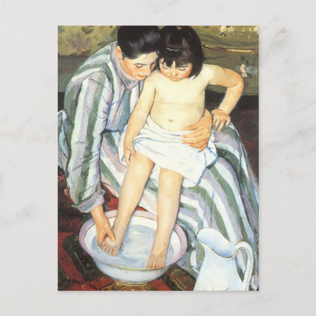 Carte Postale Le bain de l'enfant par Mary Cassatt Impressionnis (Devant)