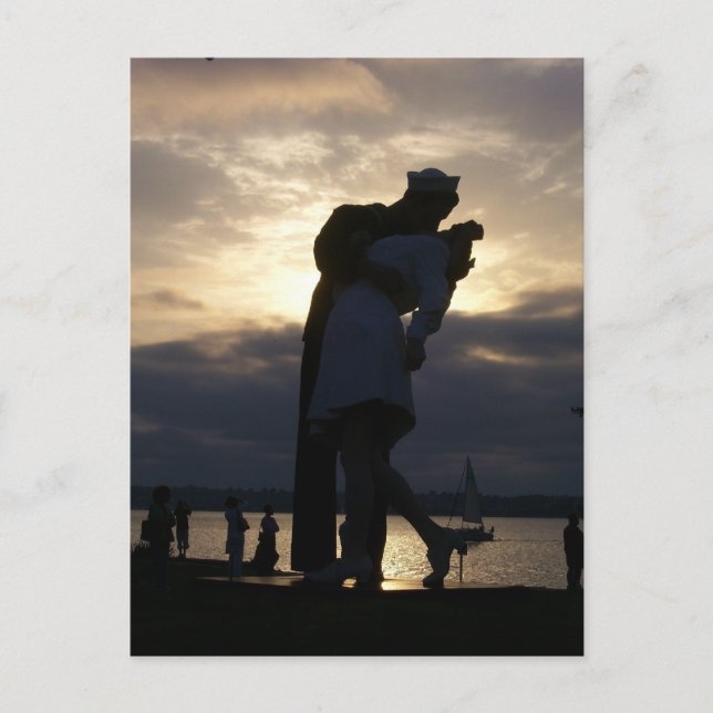 Carte Postale Le baiser au coucher du soleil (Devant)