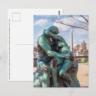 Carte Postale Le Baiser d'Auguste Rodin aux Tuileries, Paris