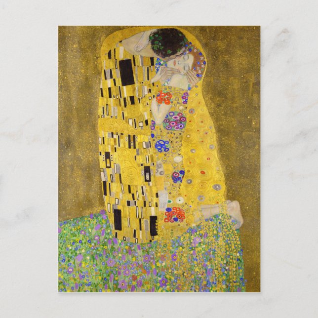 Carte Postale Le baiser de Gustav Klimt (Devant)