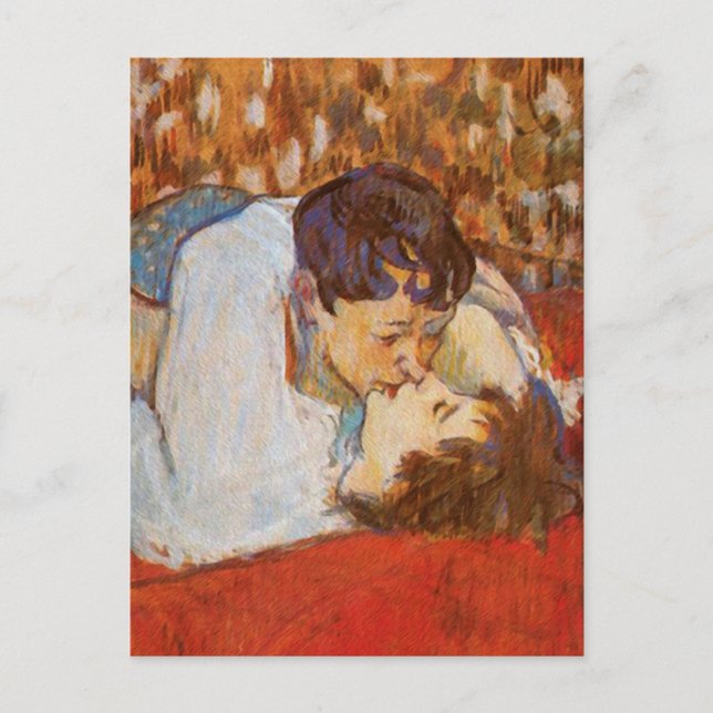 Carte Postale Le baiser de Toulouse-Lautrec (Devant)