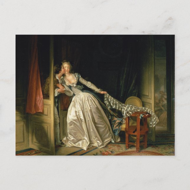 Carte Postale Le baiser volé par Jean-Honoré Fragonard (Devant)