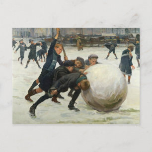 Carte Postale Le ballon de neige le plus géant, 1903