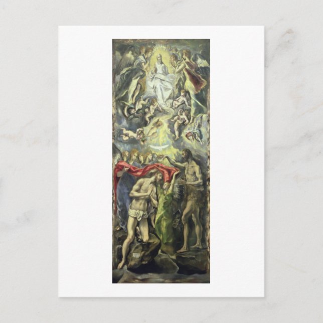 Carte Postale Le baptême du Christ, c.1597 (huile sur toile) (Devant)