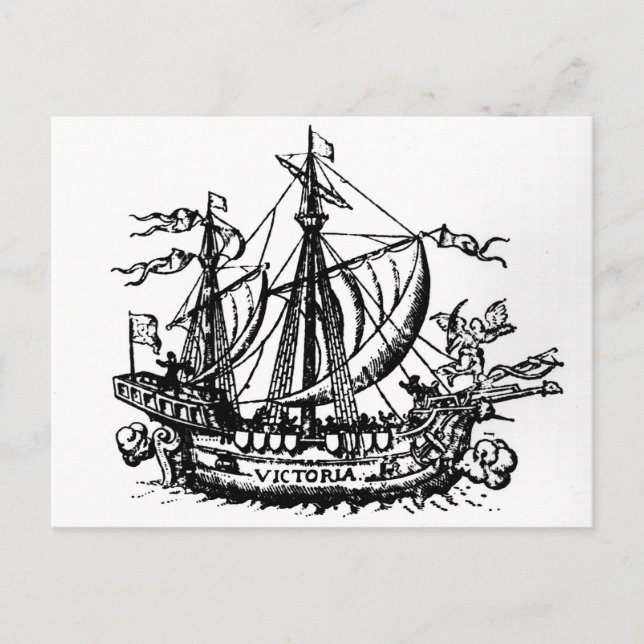 Carte Postale Le bateau de Ferdinand Magellan 'Victoria' (Devant)