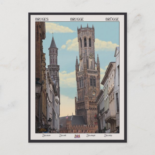 Carte Postale Le beffroi de Bruges (Devant)