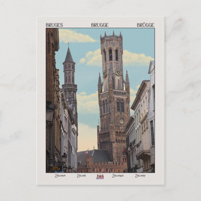 Carte Postale Le beffroi de Bruges (Devant)