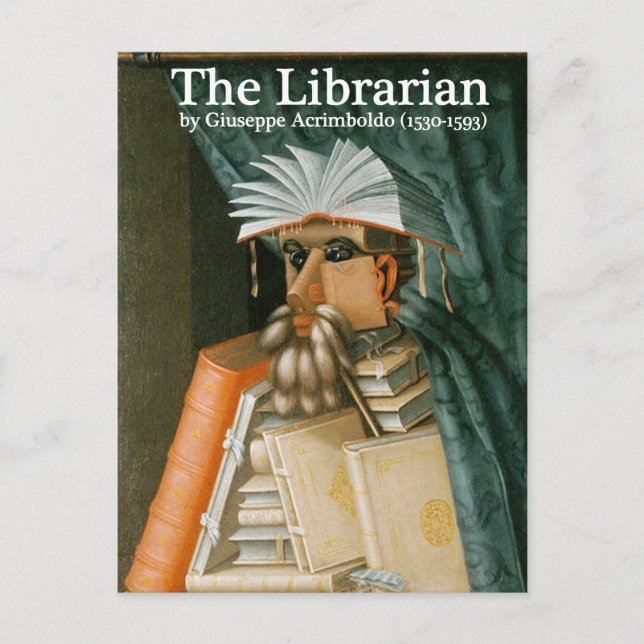 Carte postale : Le bibliothécaire (Devant)