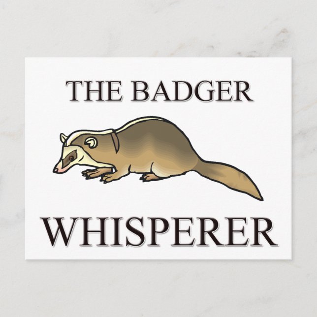 Carte Postale Le blaireau Whisperer (Devant)