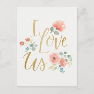 Carte Postale Le blanc de floraison   I de plaisir nous aiment