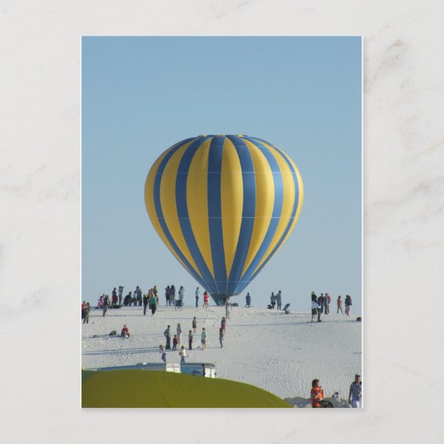 Carte Postale Le blanc ponce le festival chaud de ballon à air (Devant)