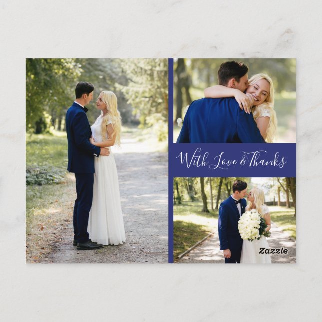 Carte Postale Le Bleu de Delft | Delft Blue Thank You Photo Coll (Dos)