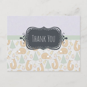 Carte Postale Le bois mignon crée le Merci Motif