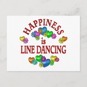Carte Postale Le bonheur, c'est la danse de ligne