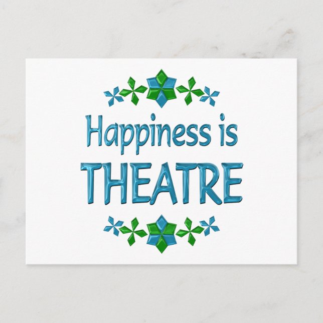 Carte Postale Le bonheur est le théâtre (Devant)