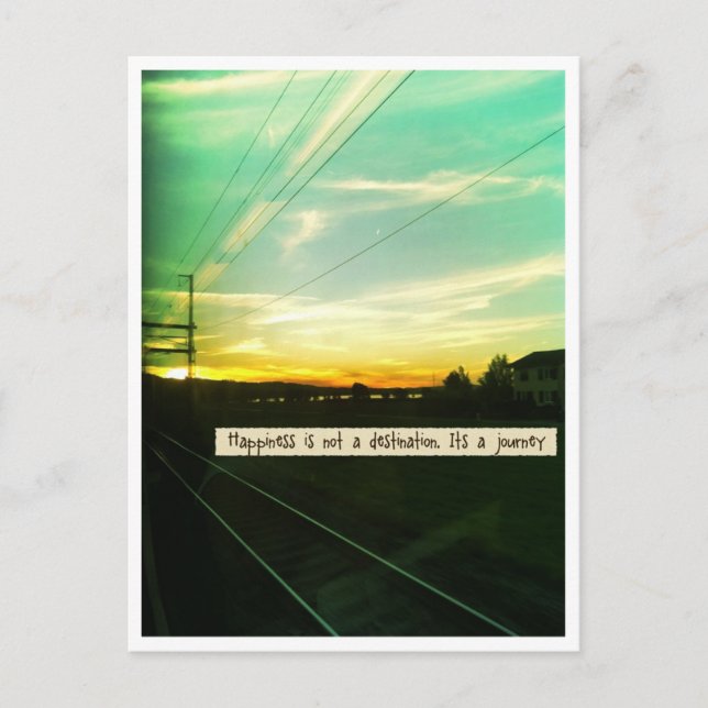 Carte Postale Le bonheur est un voyage (Devant)