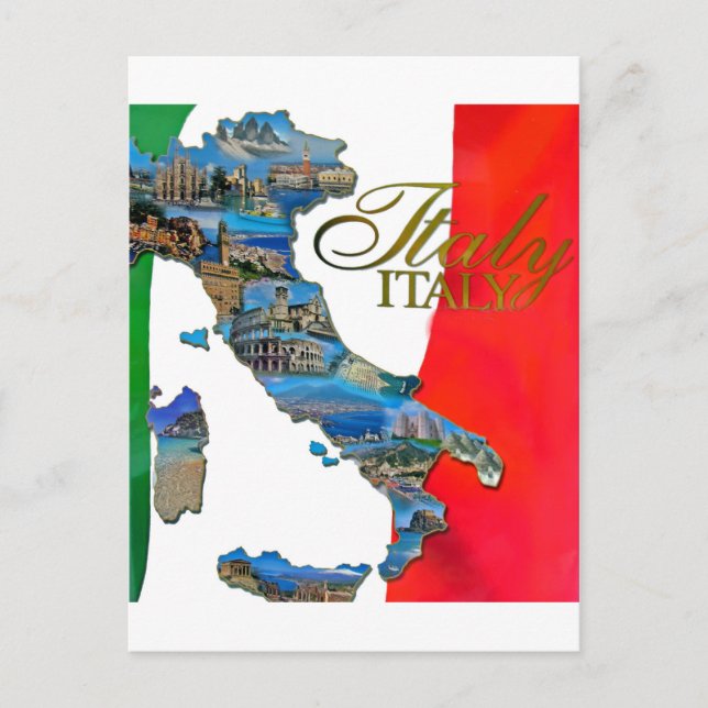 Carte Postale Le "Boot" italien (Devant)