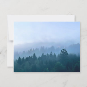 Carte Postale Le brouillard du matin enveloppe le paysage forest