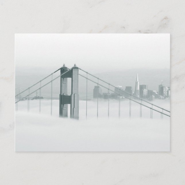 Carte Postale Le brouillard traverse la baie de San Francisco 2 (Devant)