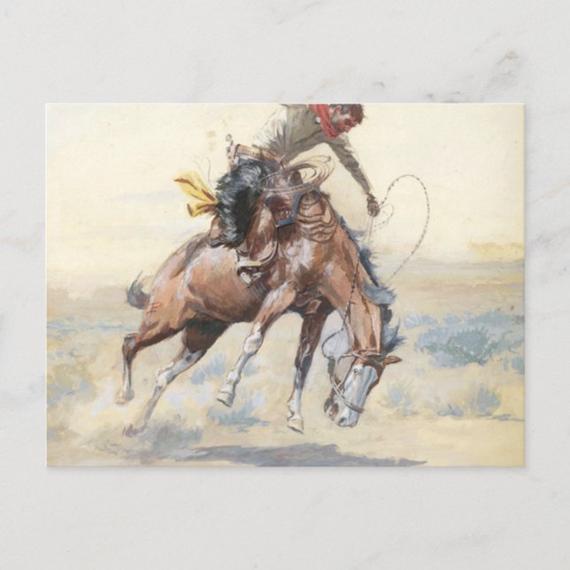 Carte Postale Le Bucker 1904 par Charles Marion Russell (Devant)