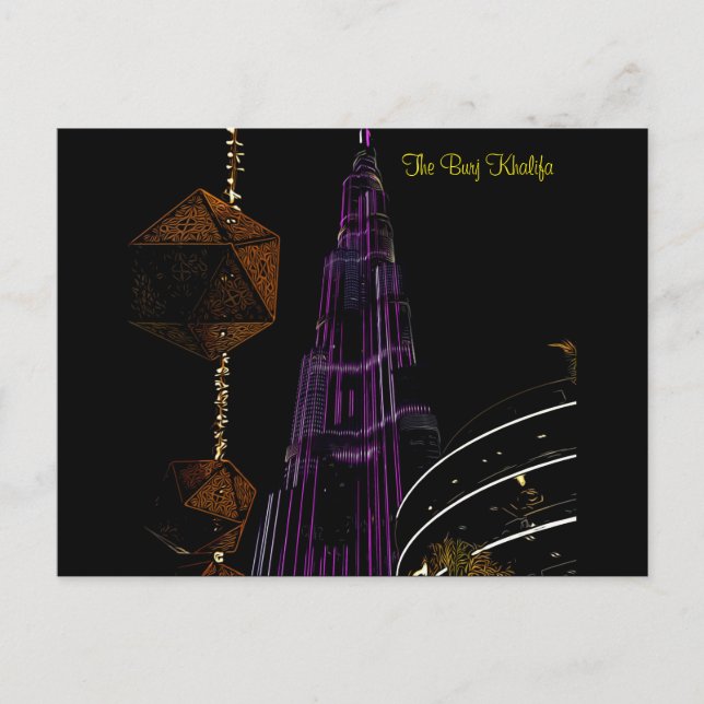 Carte Postale Le Burj Khalifa à Dubaï (Devant)