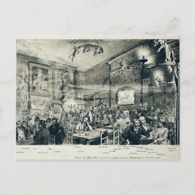 Carte Postale Le Cabaret du Conversation Noir, 1886 (Devant)