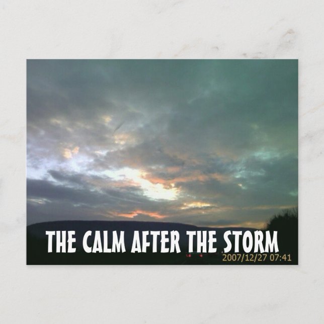 CARTE POSTALE LE CALME APRÈS LA TEMPÊTE (Devant)