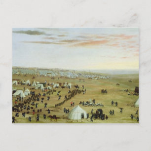 Carte Postale Le camp Uruguaiana, Rio Grande, Brésil, 1865 (pétr