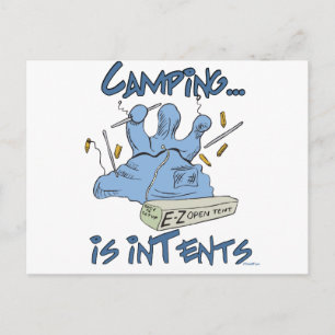 Carte Postale Le camping est l'intention