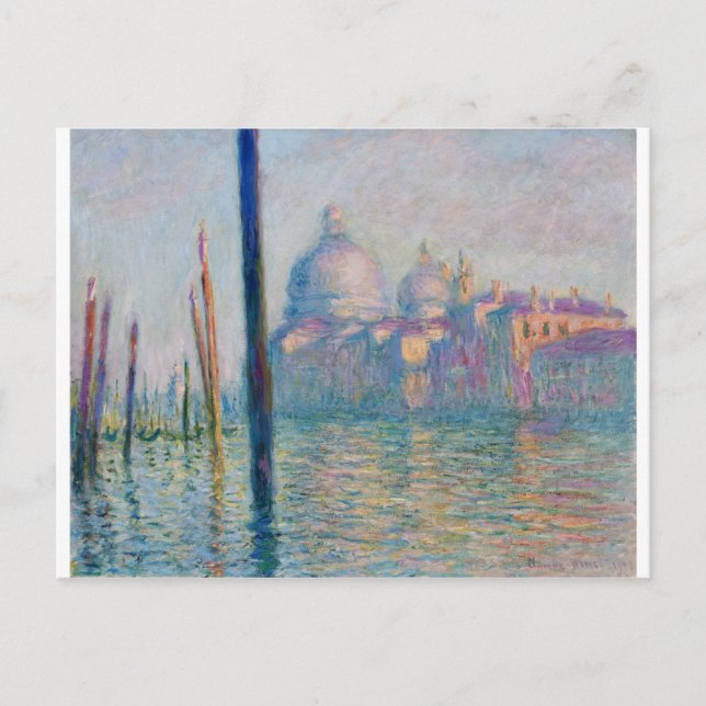 Carte Postale Le canal grand à Venise 01 par Claude Monet (Devant)
