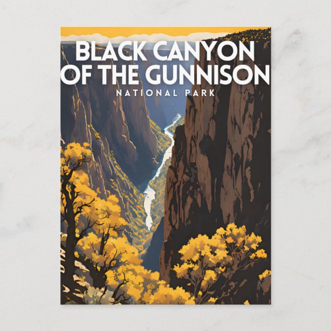 Carte Postale Le canyon noir du parc national Gunnison (Devant)