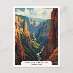 Carte Postale Le canyon noir du parc national Gunnison