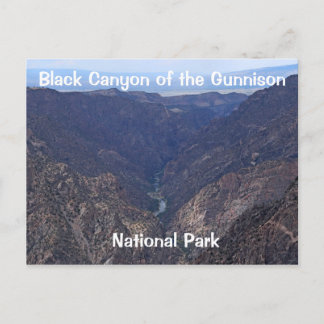 Carte Postale Le canyon noir du parc national Gunnison