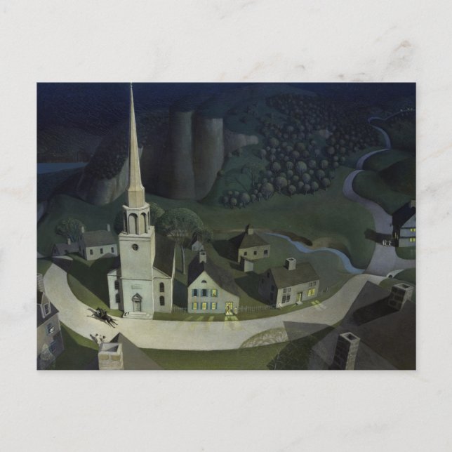 Carte Postale Le Carrousel de Paul Revere, 1931 par Wood (Devant)